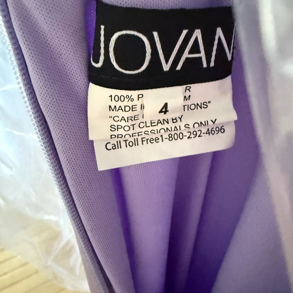 Jovani Soft Lavender Prom Gown Style 63147 *Dry Cleaned* - Picture 4 of 12